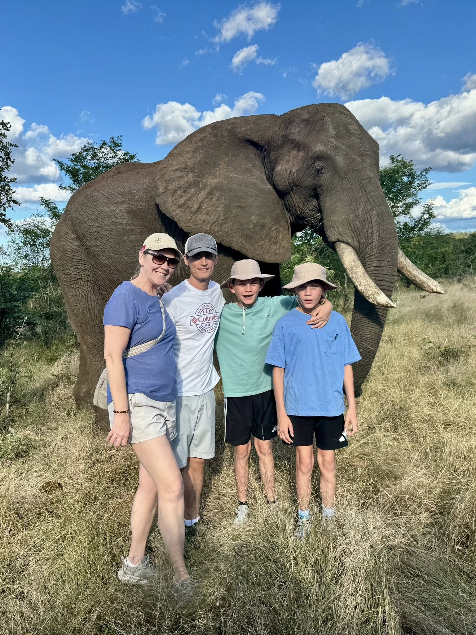 Family photo at Wild Horizons Elephant Sanctuary