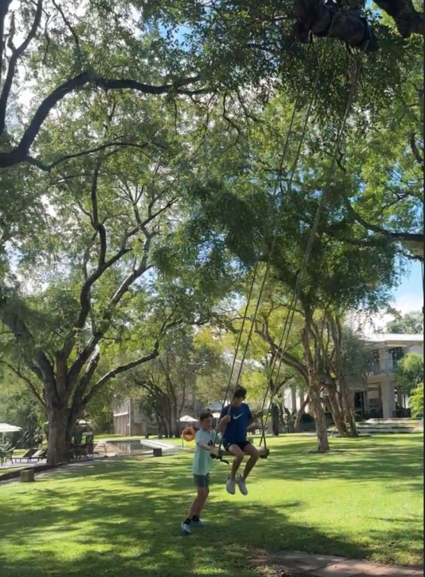 Palm River Hotel at night