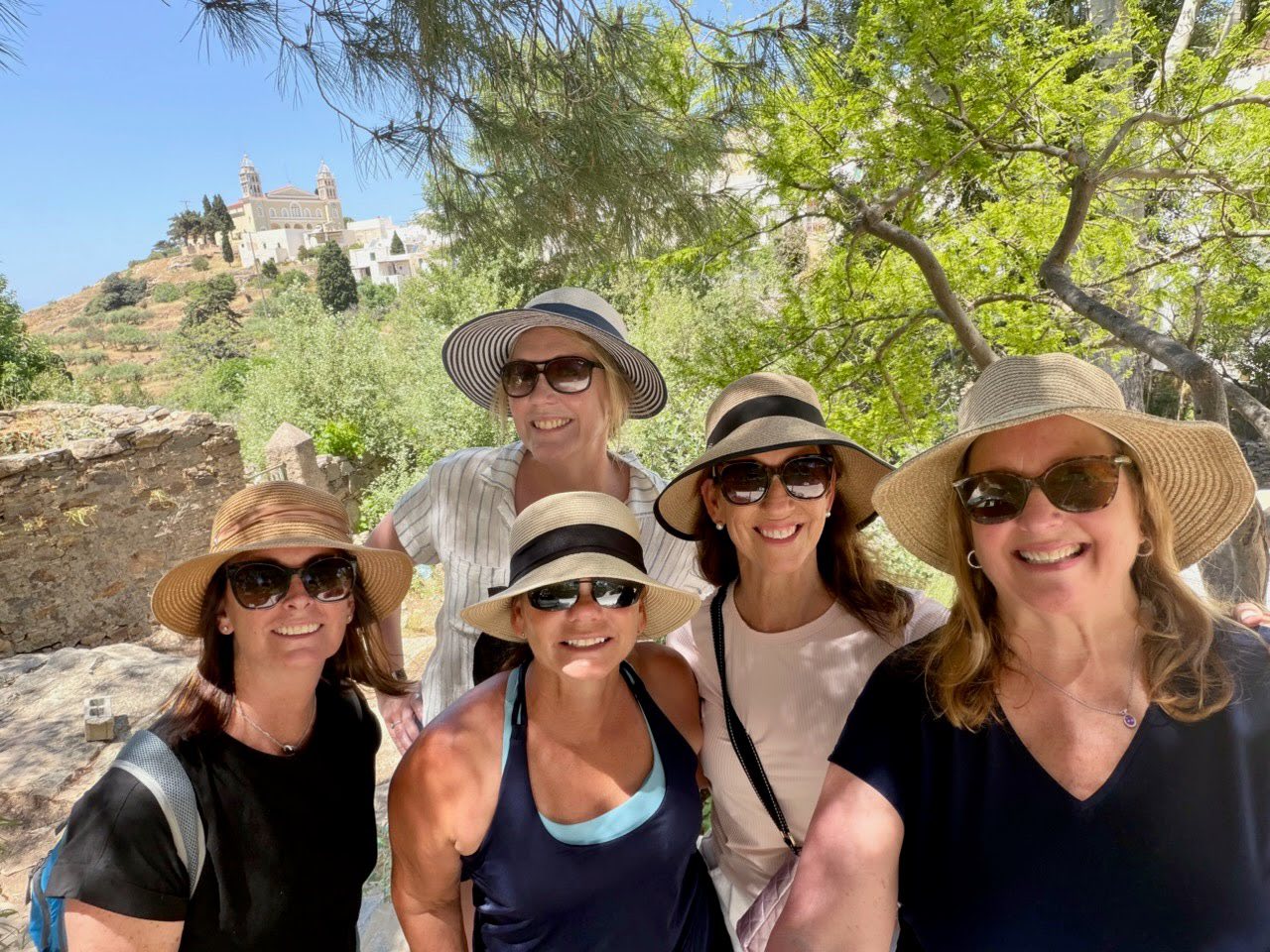 Hiking group in Paros