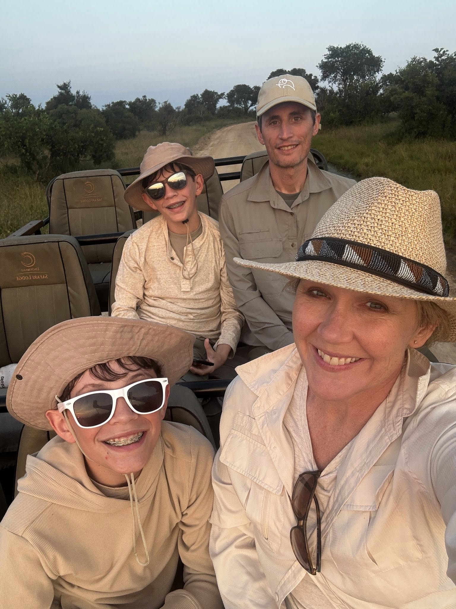 Family on safari at Tintswalo