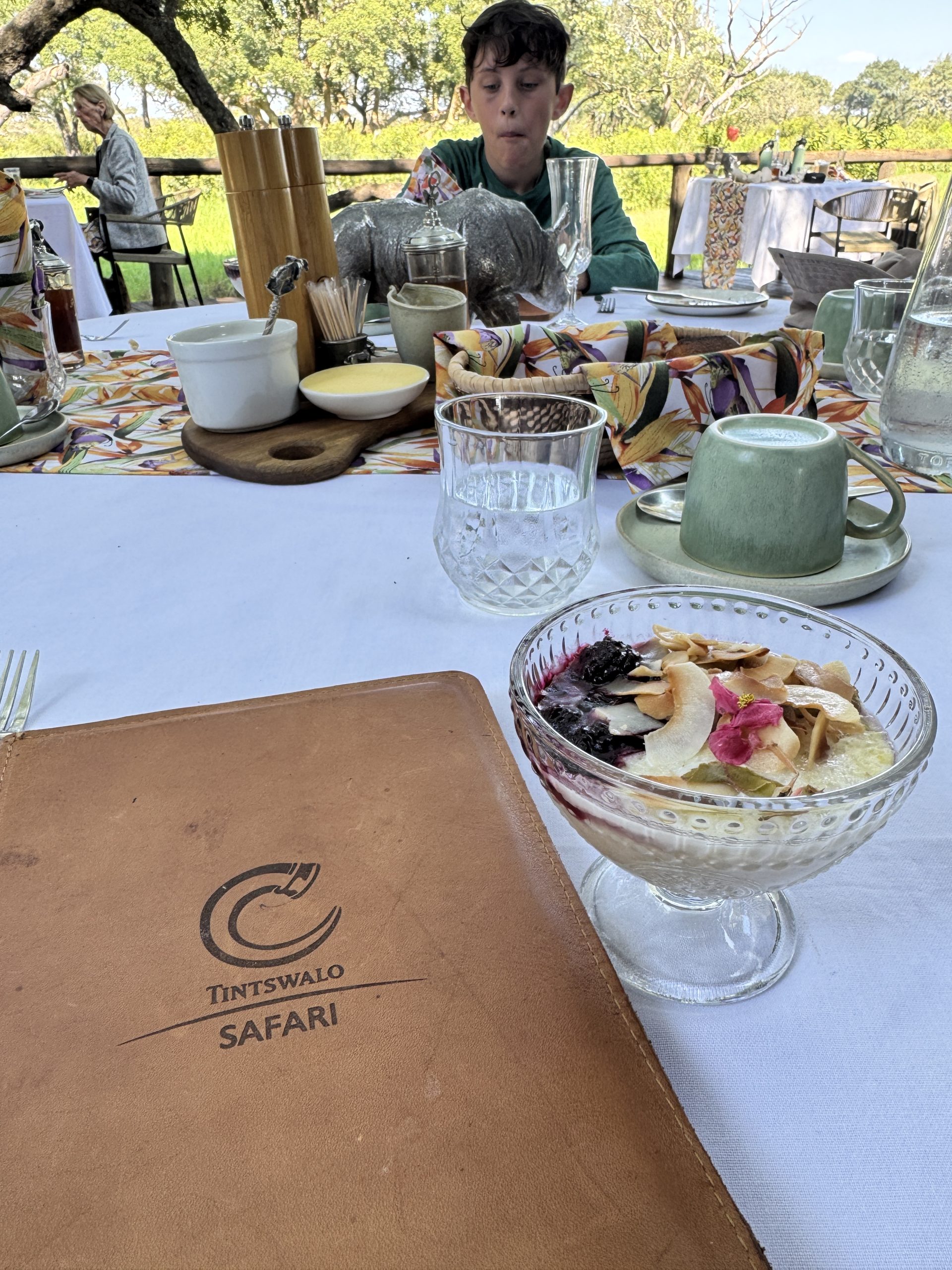 Brunch spread at Tintswalo Lodge