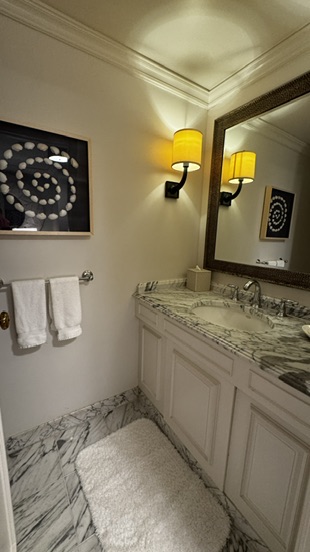 Half bath in our Fairmont Orchid suite
