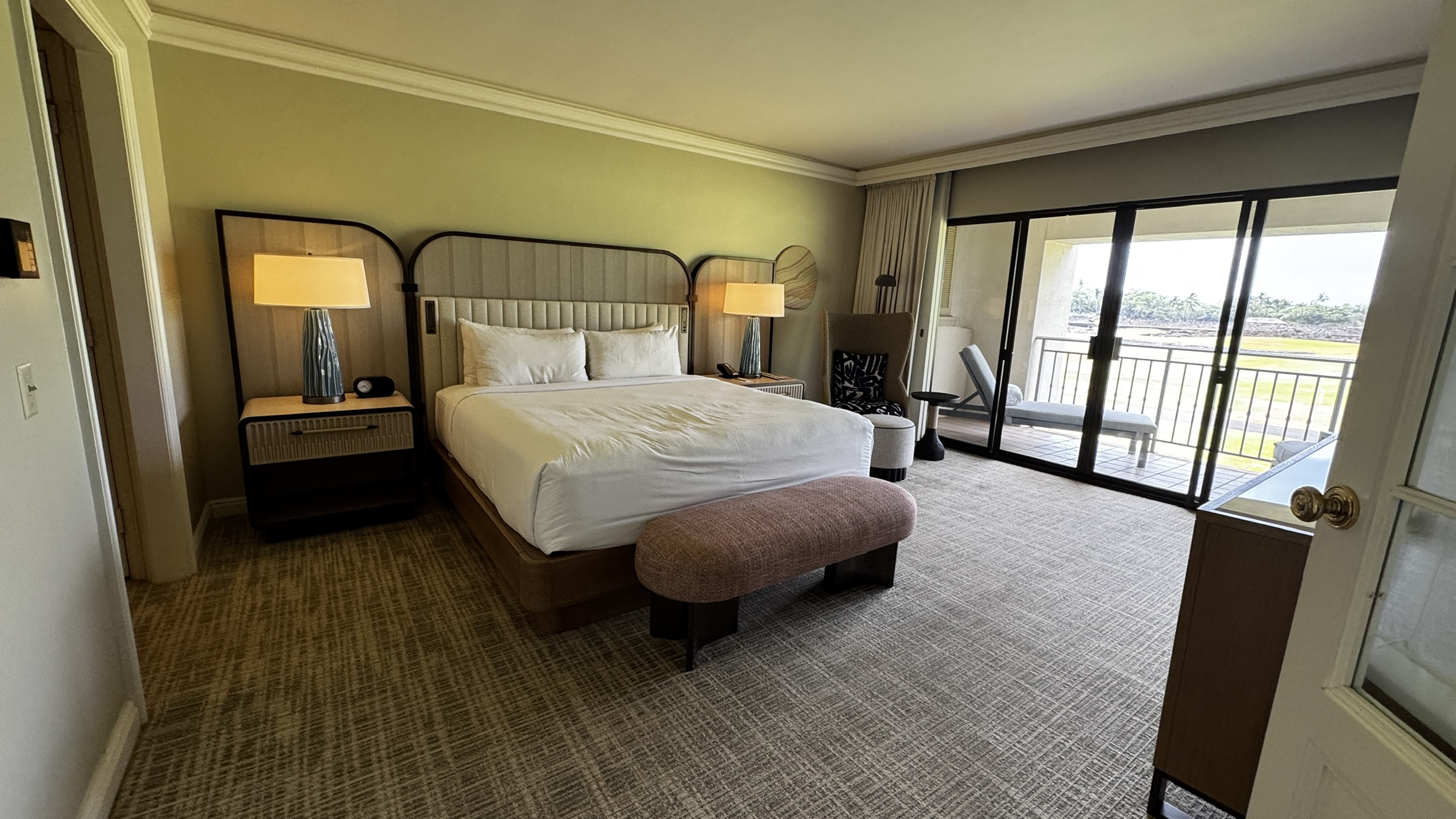 Bedroom in our Fairmont Orchid suite