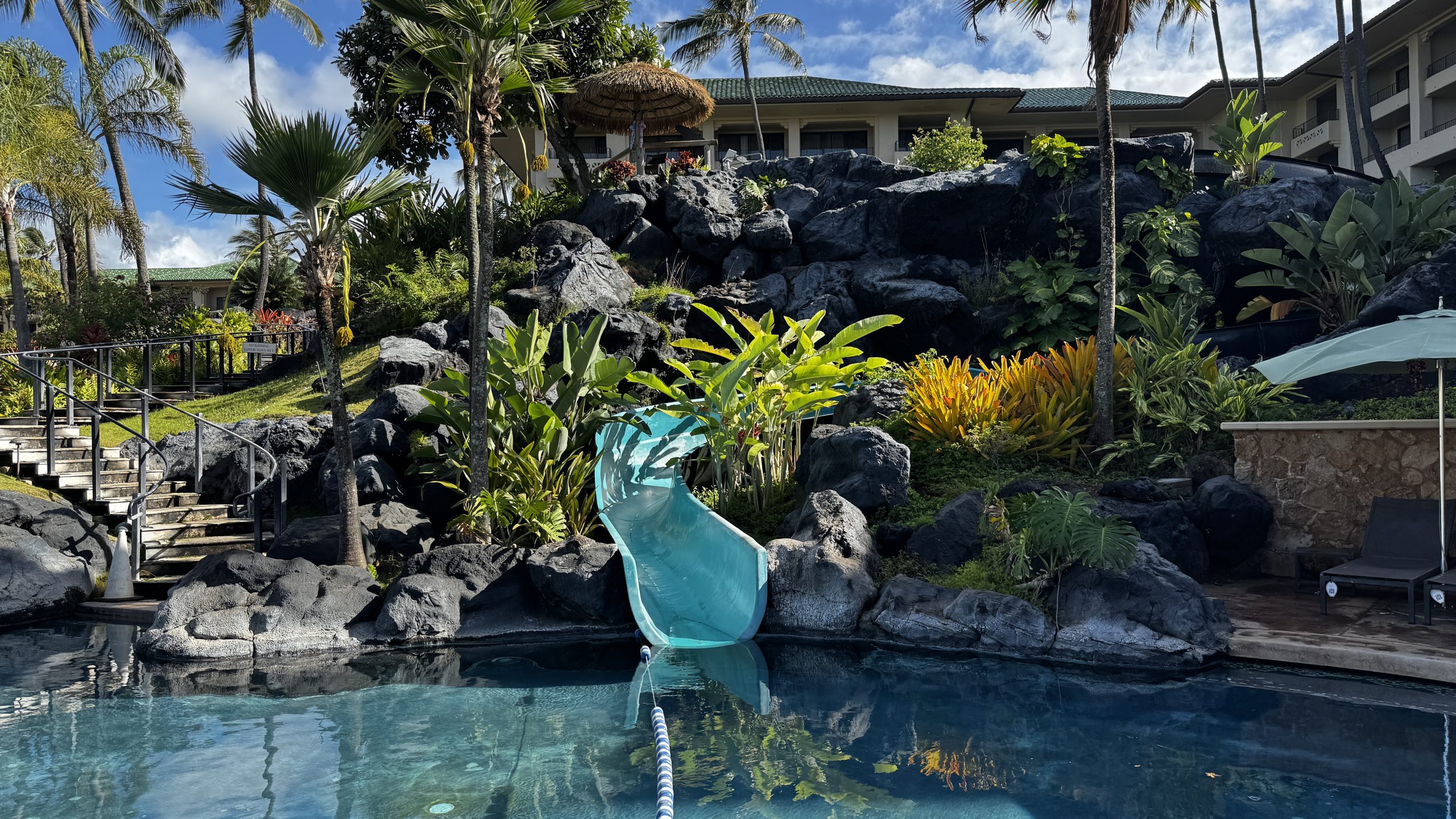 Water slide at the Grand Hyatt Kauai