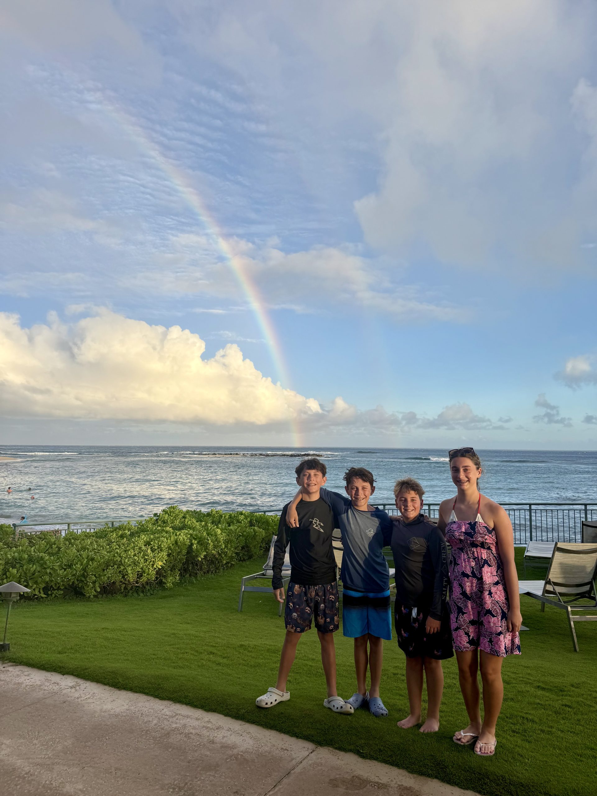 Dinner with our neighbors and friends in Kauai