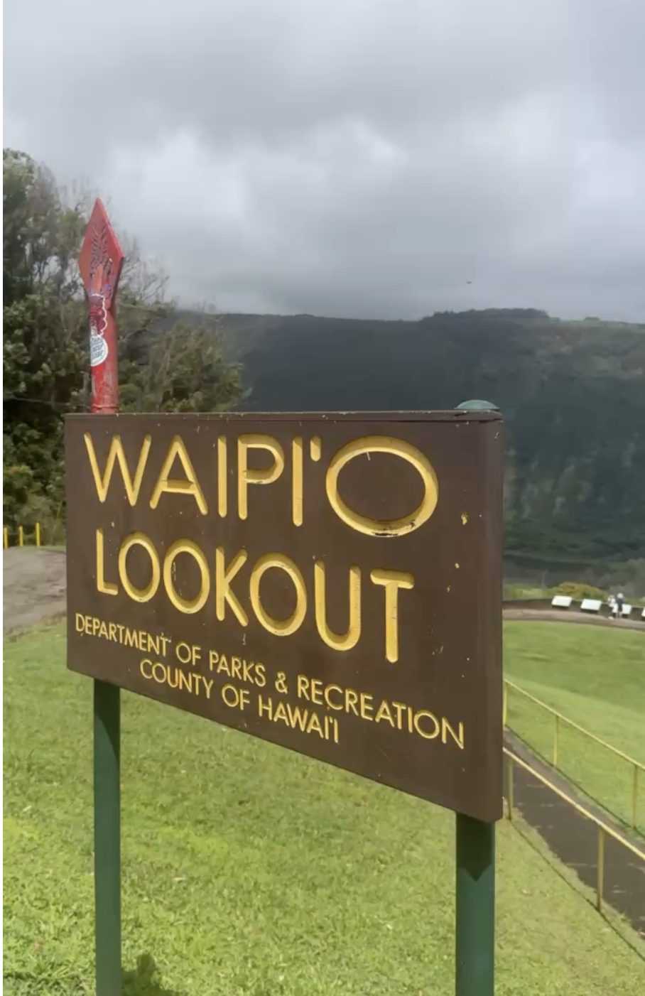 View of Waipi'o Valley from the lookout