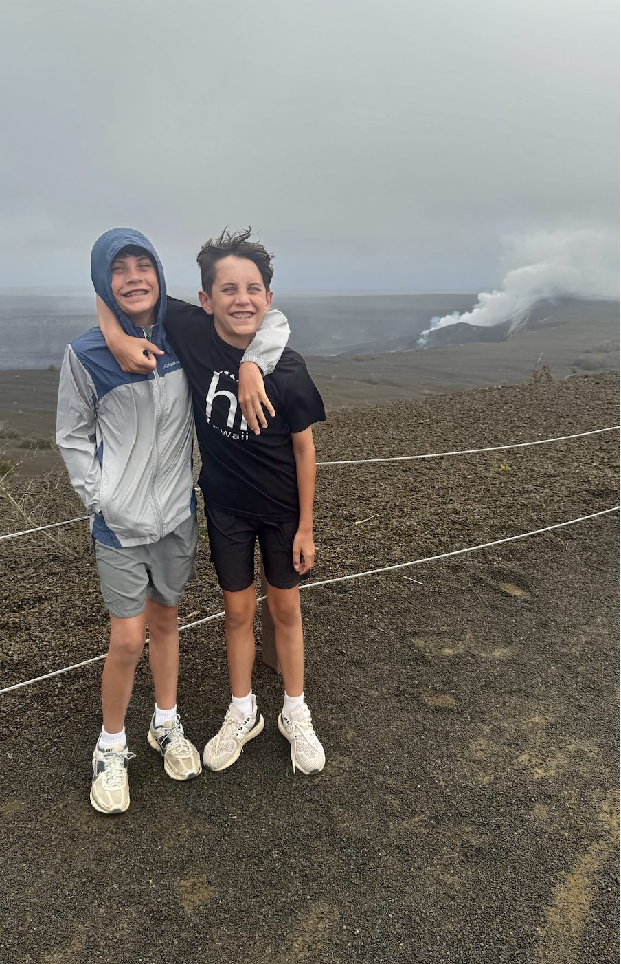 Family at the Kilauea overlook