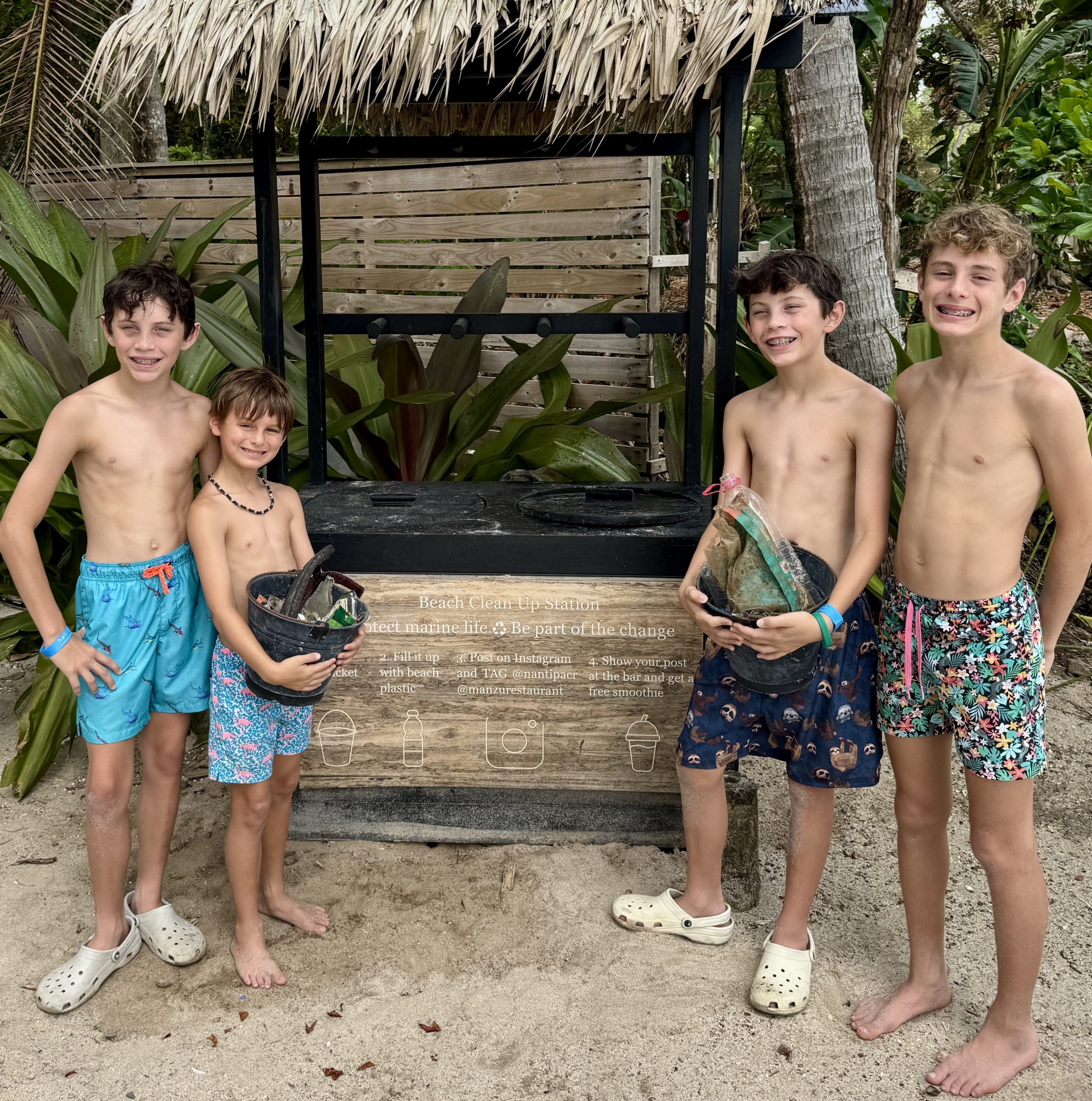 Beach cleanup and smoothie reward video