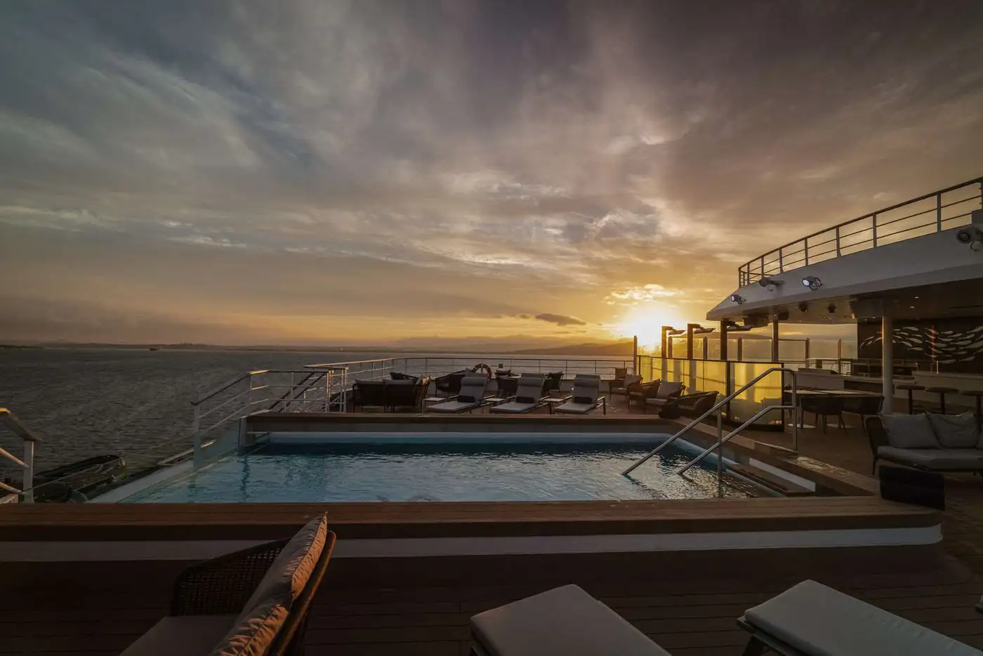 Pool on an expedition ship