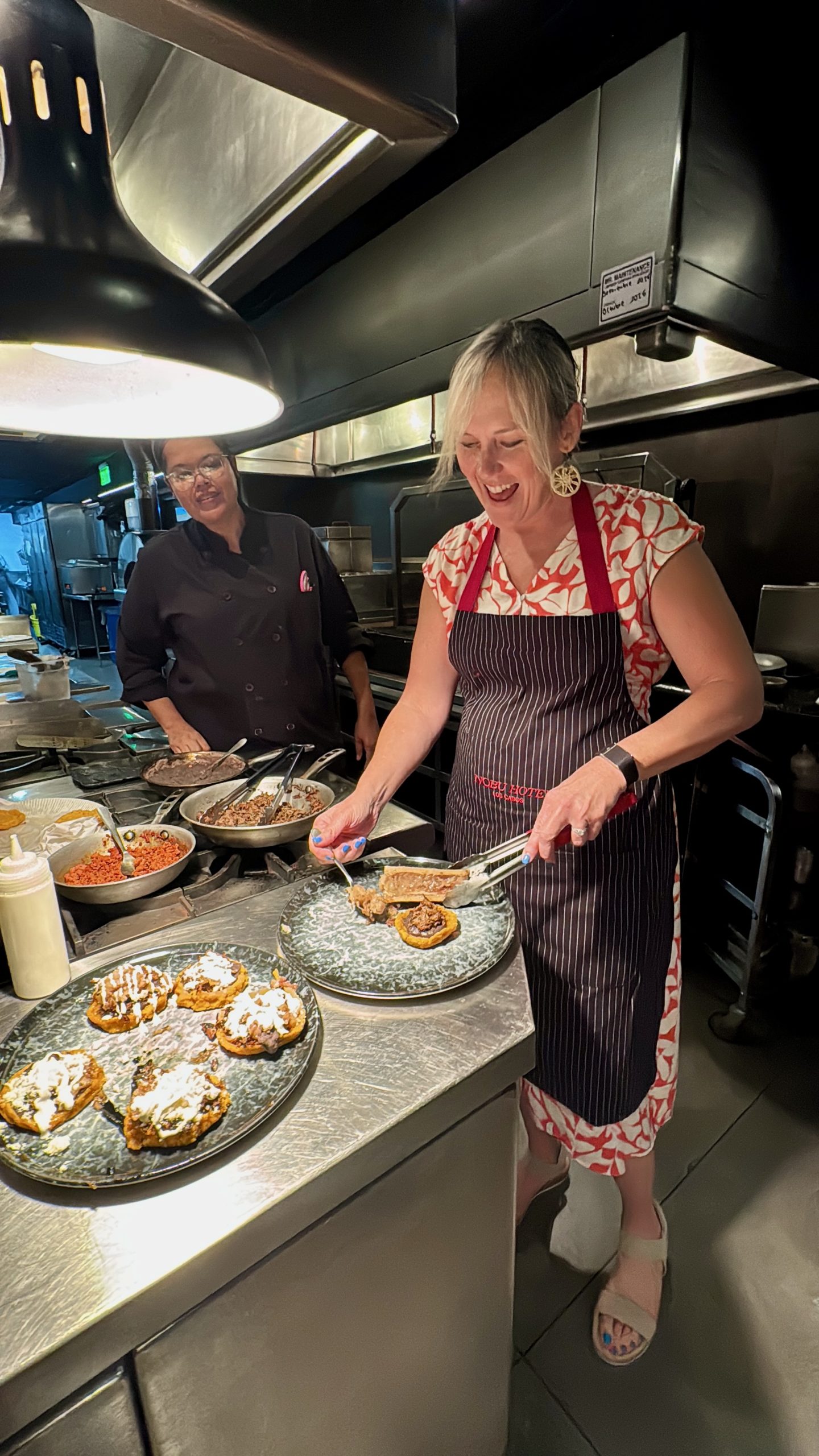 Enjoying the Mexican cooking at Nobu Hotel Los Cabos